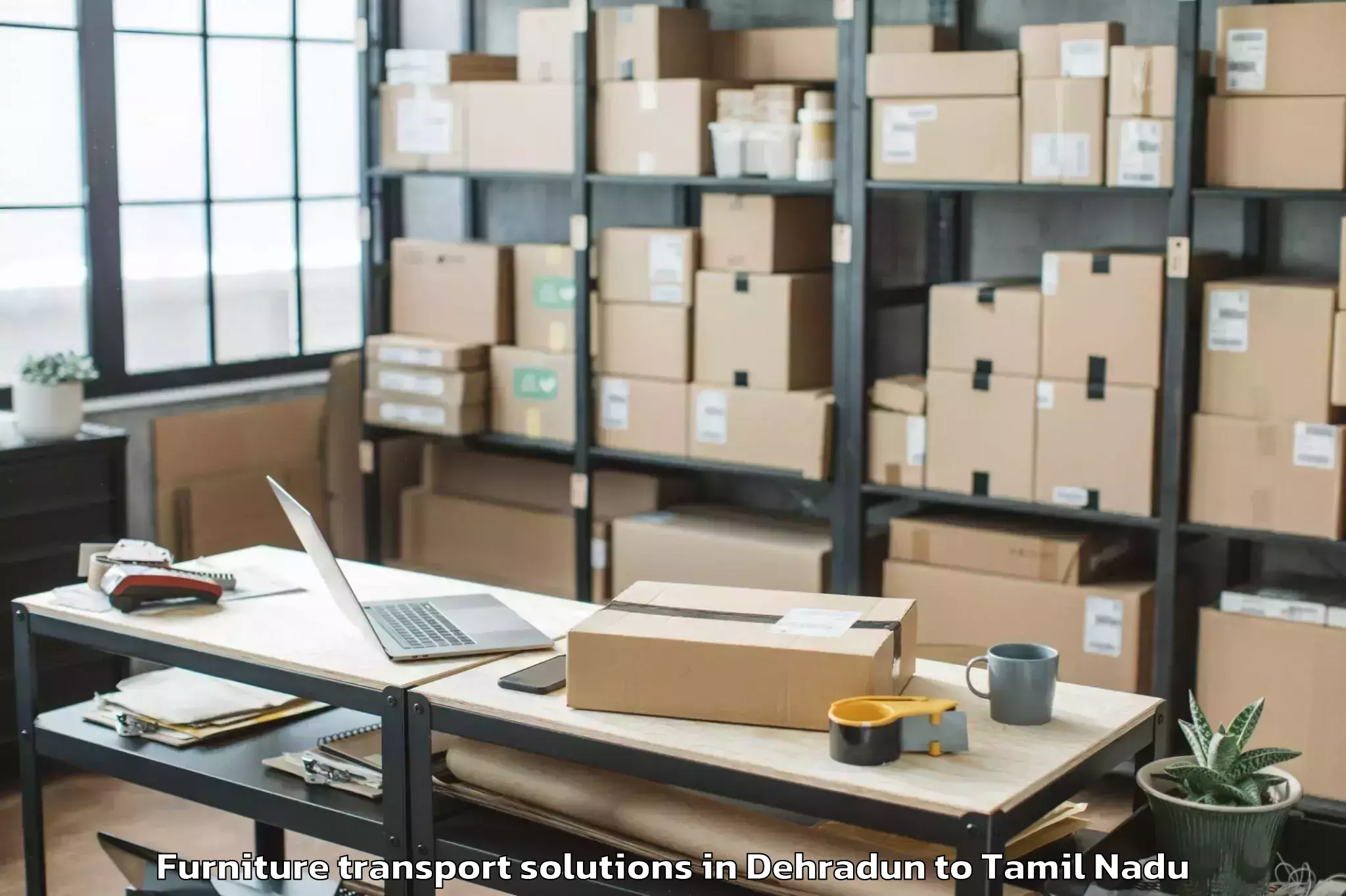 Reliable Dehradun to Vettavalam Furniture Transport Solutions